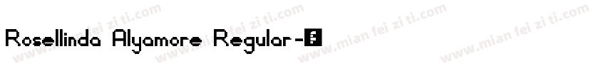 Rosellinda Alyamore Regular字体转换